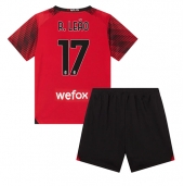 Billige AC Milan Rafael Leao #17 Hjemmebanetrøje Børn 2023-24 Kort ærmer (+ bukser)