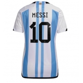 Billige Argentina Lionel Messi #10 Hjemmebanetrøje Dame VM 2022 Kort ærmer
