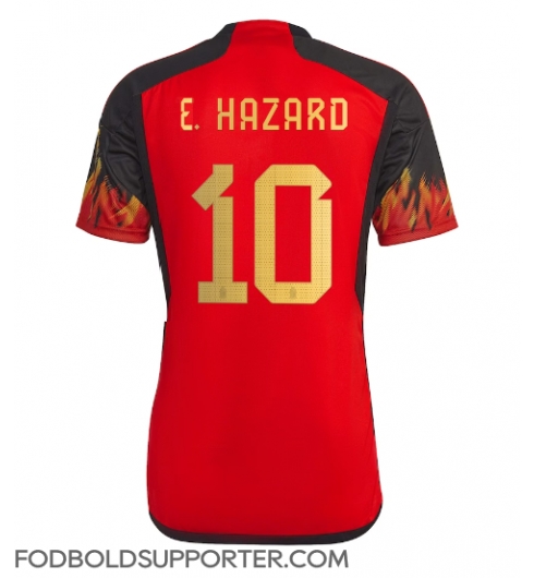 Billige Belgien Eden Hazard #10 Hjemmebanetrøje VM 2022 Kort ærmer