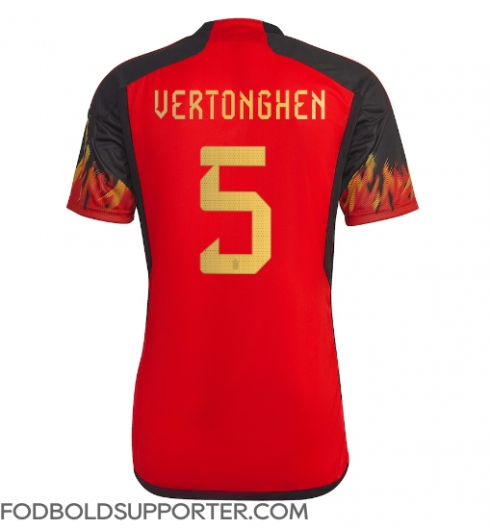 Billige Belgien Jan Vertonghen #5 Hjemmebanetrøje VM 2022 Kort ærmer