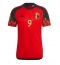 Billige Belgien Romelu Lukaku #9 Hjemmebanetrøje VM 2022 Kort ærmer