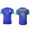 Billige Brasilien Marquinhos #4 Udebanetrøje VM 2022 Kort ærmer