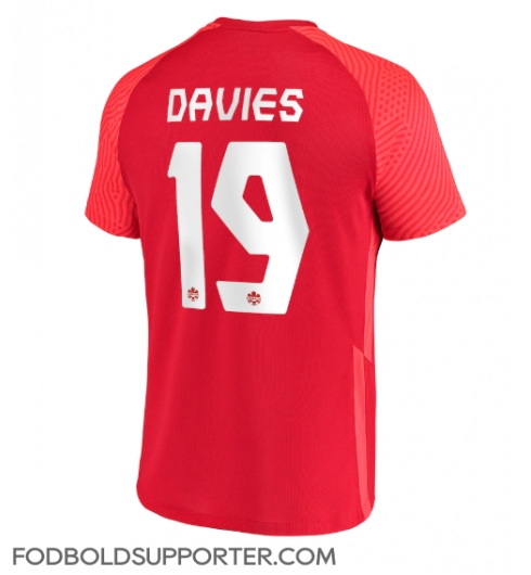 Billige Canada Alphonso Davies #19 Hjemmebanetrøje VM 2022 Kort ærmer