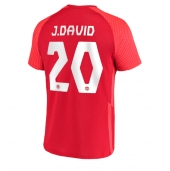 Billige Canada Jonathan David #20 Hjemmebanetrøje VM 2022 Kort ærmer