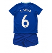 Billige Chelsea Thiago Silva #6 Hjemmebanetrøje Børn 2022-23 Kort ærmer (+ bukser)