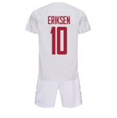 Billige Danmark Christian Eriksen #10 Udebanetrøje Børn VM 2022 Kort ærmer (+ bukser)