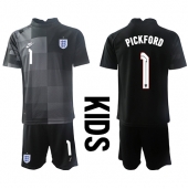 Billige England Jordan Pickford #1 Målmand Hjemmebanetrøje Børn VM 2022 Kort ærmer (+ bukser)