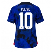 Billige Forenede Stater Christian Pulisic #10 Udebanetrøje Dame VM 2022 Kort ærmer