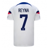 Billige Forenede Stater Giovanni Reyna #7 Hjemmebanetrøje VM 2022 Kort ærmer