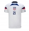 Billige Forenede Stater Timothy Weah #21 Hjemmebanetrøje VM 2022 Kort ærmer