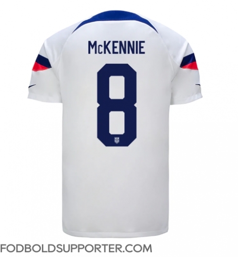 Billige Forenede Stater Weston McKennie #8 Hjemmebanetrøje VM 2022 Kort ærmer