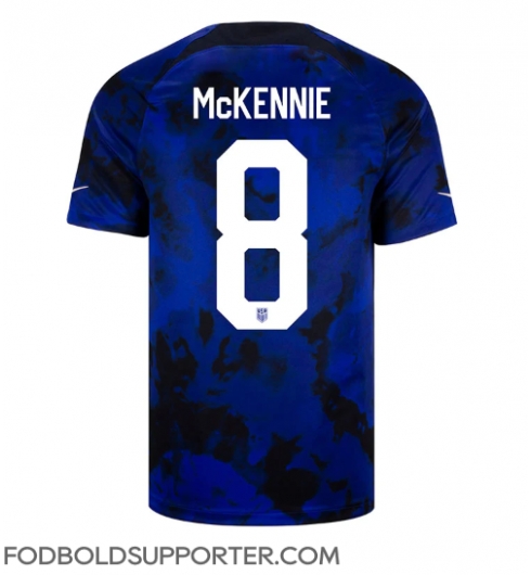 Billige Forenede Stater Weston McKennie #8 Udebanetrøje VM 2022 Kort ærmer