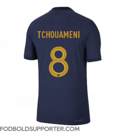 Billige Frankrig Aurelien Tchouameni #8 Hjemmebanetrøje VM 2022 Kort ærmer
