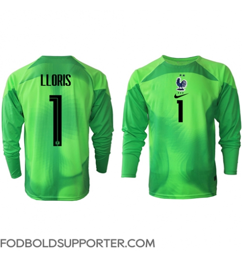Billige Frankrig Hugo Lloris #1 Målmand Udebanetrøje VM 2022 Lange ærmer