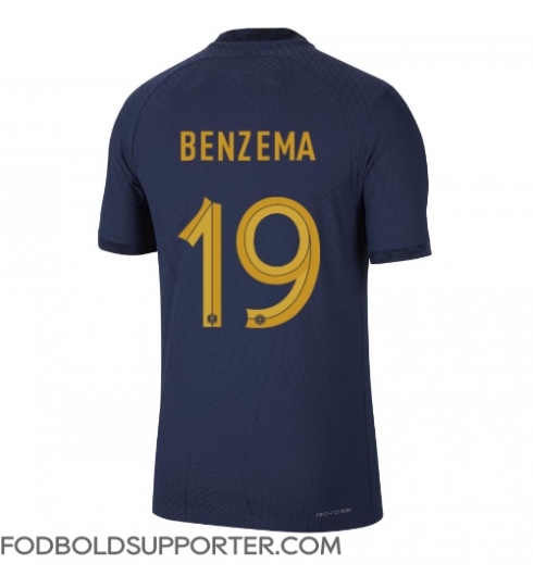 Billige Frankrig Karim Benzema #19 Hjemmebanetrøje VM 2022 Kort ærmer