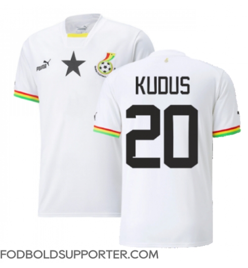 Billige Ghana Mohammed Kudus #20 Hjemmebanetrøje VM 2022 Kort ærmer