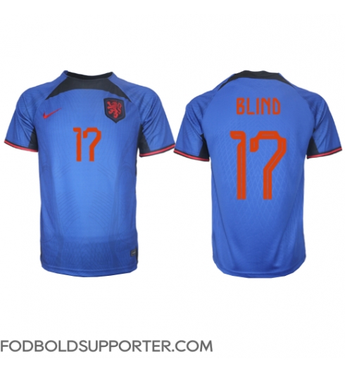 Billige Holland Daley Blind #17 Udebanetrøje VM 2022 Kort ærmer