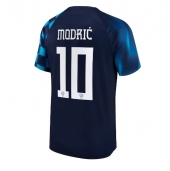 Billige Kroatien Luka Modric #10 Udebanetrøje VM 2022 Kort ærmer