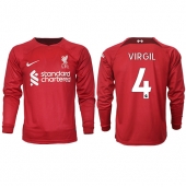 Billige Liverpool Virgil van Dijk #4 Hjemmebanetrøje 2022-23 Lange ærmer
