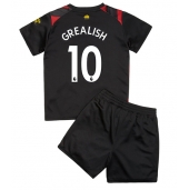 Billige Manchester City Jack Grealish #10 Udebanetrøje Børn 2022-23 Kort ærmer (+ bukser)