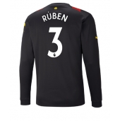 Billige Manchester City Ruben Dias #3 Udebanetrøje 2022-23 Lange ærmer