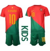 Billige Portugal Bernardo Silva #10 Hjemmebanetrøje Børn VM 2022 Kort ærmer (+ bukser)