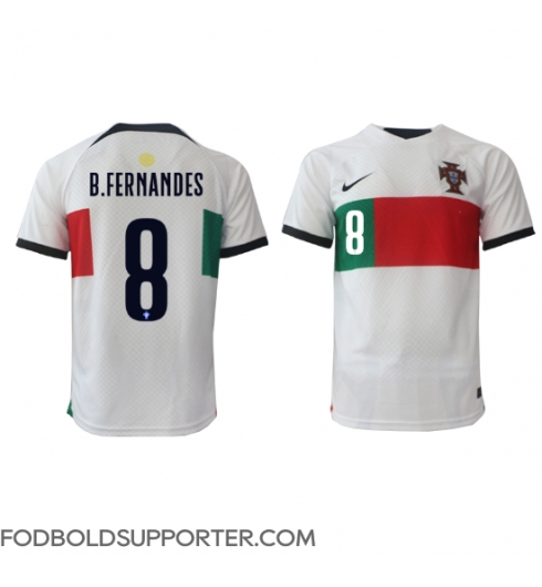 Billige Portugal Bruno Fernandes #8 Udebanetrøje VM 2022 Kort ærmer