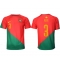 Billige Portugal Pepe #3 Hjemmebanetrøje VM 2022 Kort ærmer