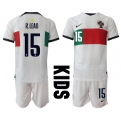 Billige Portugal Rafael Leao #15 Udebanetrøje Børn VM 2022 Kort ærmer (+ bukser)
