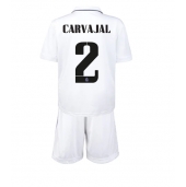 Billige Real Madrid Daniel Carvajal #2 Hjemmebanetrøje Børn 2022-23 Kort ærmer (+ bukser)