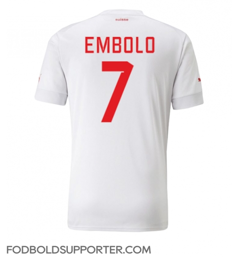 Billige Schweiz Breel Embolo #7 Udebanetrøje VM 2022 Kort ærmer