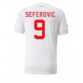 Billige Schweiz Haris Seferovic #9 Udebanetrøje VM 2022 Kort ærmer