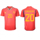 Billige Spanien Daniel Carvajal #20 Hjemmebanetrøje VM 2022 Kort ærmer