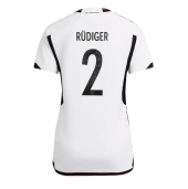 Billige Tyskland Antonio Rudiger #2 Hjemmebanetrøje Dame VM 2022 Kort ærmer