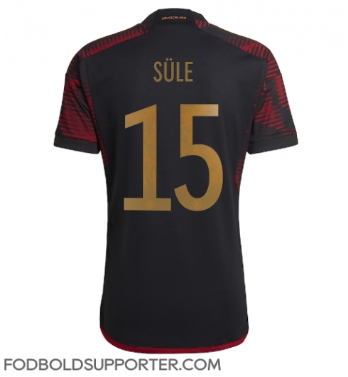 Billige Tyskland Niklas Sule #15 Udebanetrøje VM 2022 Kort ærmer