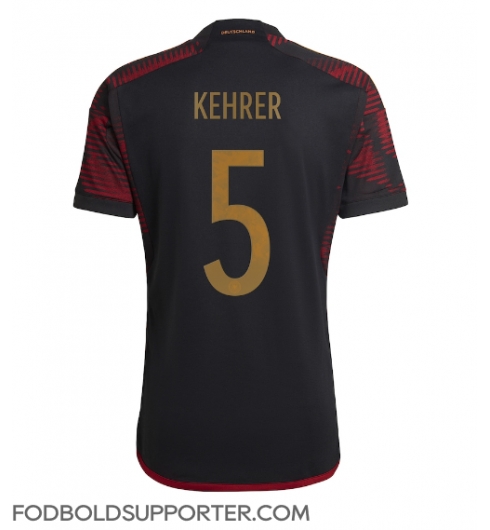 Billige Tyskland Thilo Kehrer #5 Udebanetrøje VM 2022 Kort ærmer