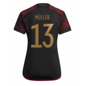 Billige Tyskland Thomas Muller #13 Udebanetrøje Dame VM 2022 Kort ærmer