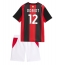 Billige AC Milan Adrien Rabiot #12 Hjemmebanetrøje Børn 2026-27 Kort ærmer (+ bukser)