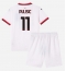 Billige AC Milan Christian Pulisic #11 Udebanetrøje Børn 2024-25 Kort ærmer (+ bukser)