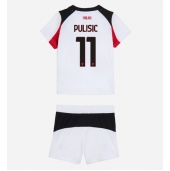 Billige AC Milan Christian Pulisic #11 Udebanetrøje Børn 2025-26 Kort ærmer (+ bukser)