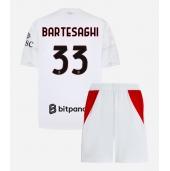 Billige AC Milan Davide Bartesaghi #33 Udebanetrøje Børn 2026-27 Kort ærmer (+ bukser)