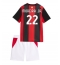 Billige AC Milan Diego Moreira #22 Hjemmebanetrøje Børn 2026-27 Kort ærmer (+ bukser)