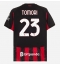 Billige AC Milan Fikayo Tomori #23 Hjemmebanetrøje 2025-26 Kort ærmer