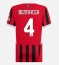 Billige AC Milan Ismael Bennacer #4 Hjemmebanetrøje Dame 2024-25 Kort ærmer
