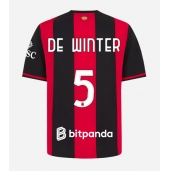 Billige AC Milan Koni De Winter #5 Hjemmebanetrøje 2026-27 Kort ærmer