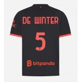 Billige AC Milan Koni De Winter #5 Tredje trøje 2026-27 Kort ærmer