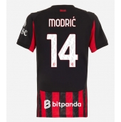 Billige AC Milan Luka Modric #14 Hjemmebanetrøje Dame 2025-26 Kort ærmer