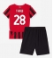Billige AC Milan Malick Thiaw #28 Hjemmebanetrøje Børn 2024-25 Kort ærmer (+ bukser)
