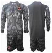 Billige AC Milan Målmand Hjemmebanetrøje Børn 2024-25 Lange ærmer (+ bukser)