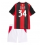 Billige AC Milan Mario Gila #34 Hjemmebanetrøje Børn 2026-27 Kort ærmer (+ bukser)